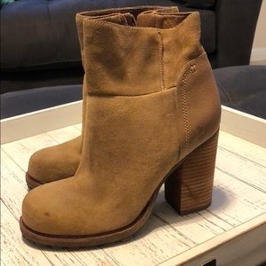 Sam Edelman brown boots with zipper